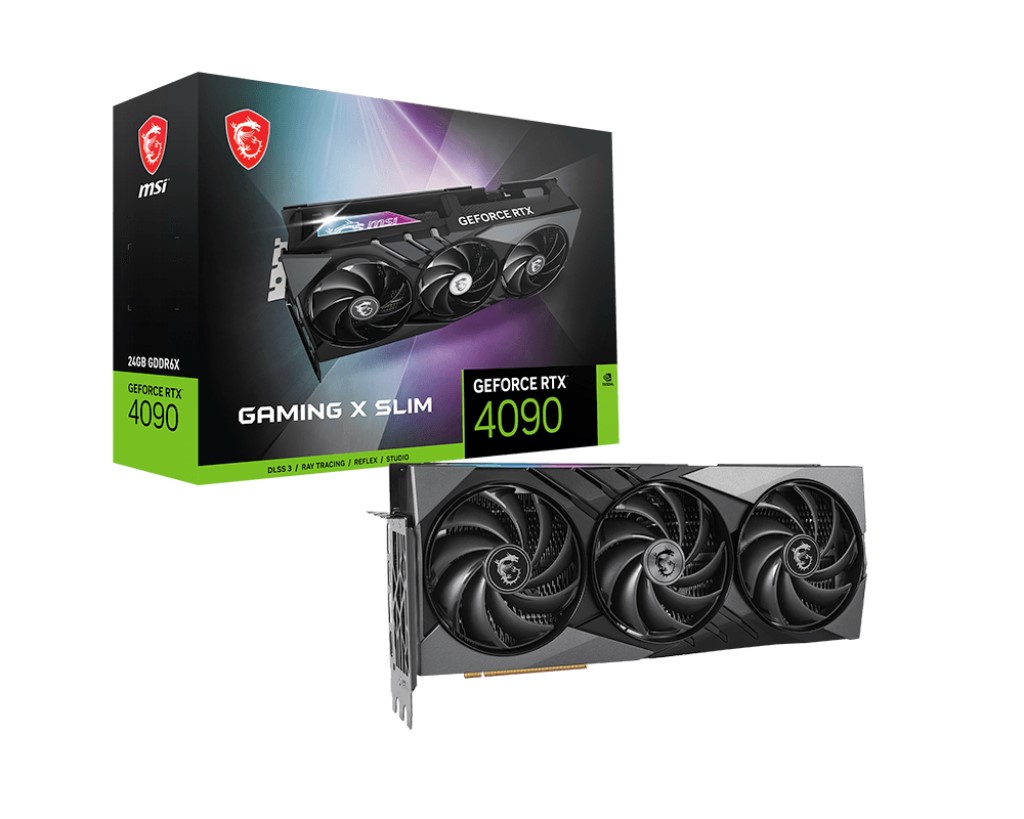 MSI VGA GEFORCE RTX 4090 GAMING X SLIM 24G RTX4090 24GB GDDR6X 384B DX12 PCIE 4.0 X16 (3XDP 1XHDMI)